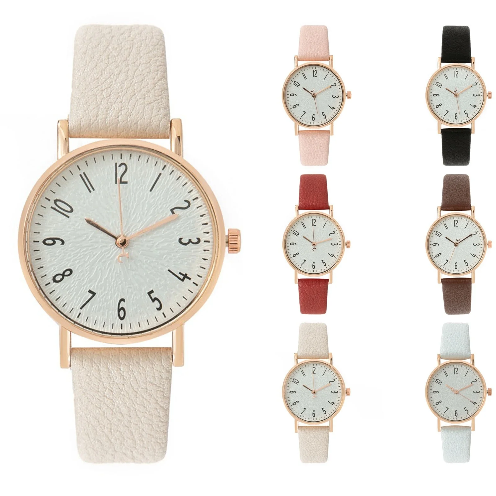 ‌Luxury Quartz Watch Elegant Black Leather Band Waterproof Dress Watch Minimalist Silver Dial Fashion Accessory Stylish Gift