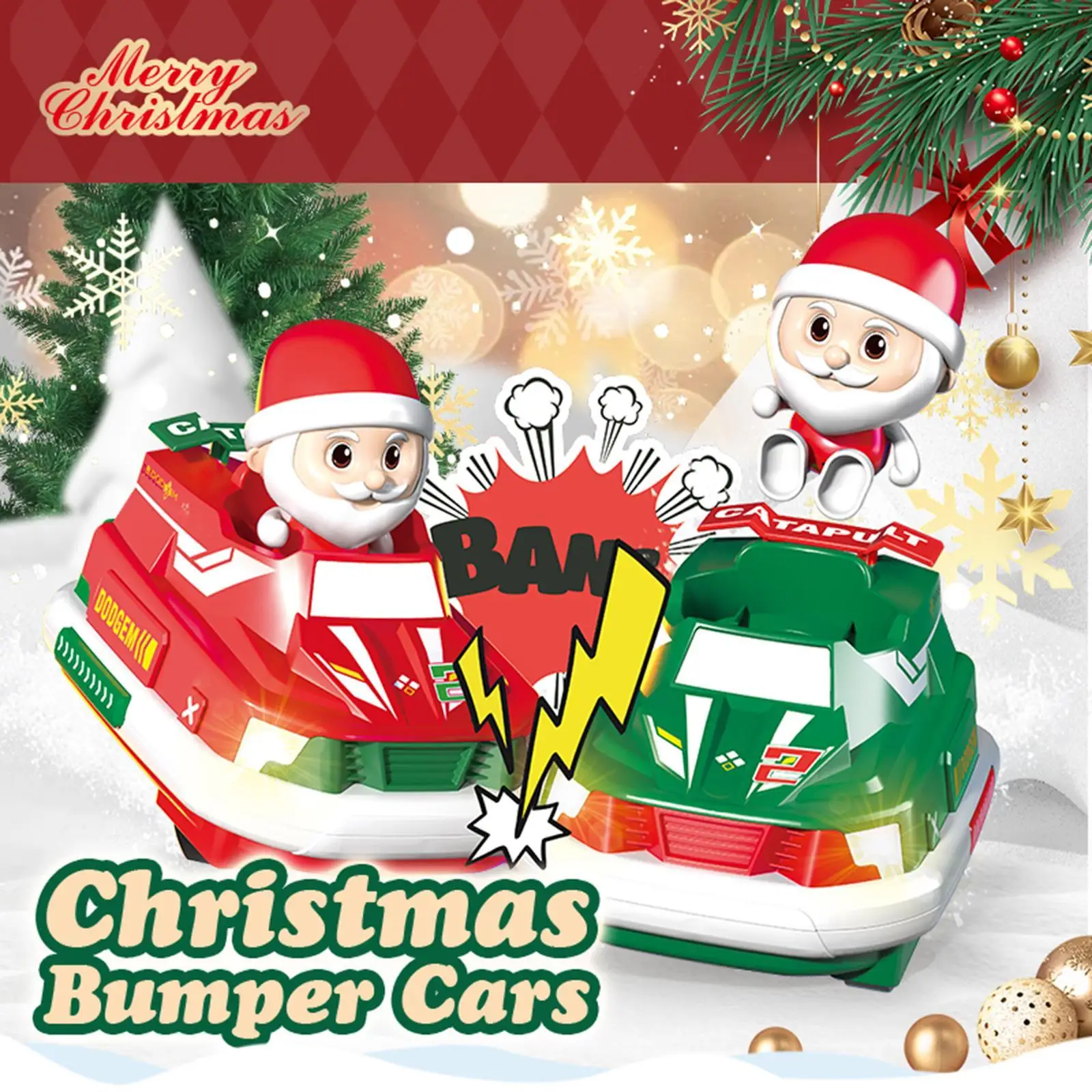 Christmas RC Bumper Cars Sturdy for Teens Boys Girls Age 3 4 5 6+ Year Old