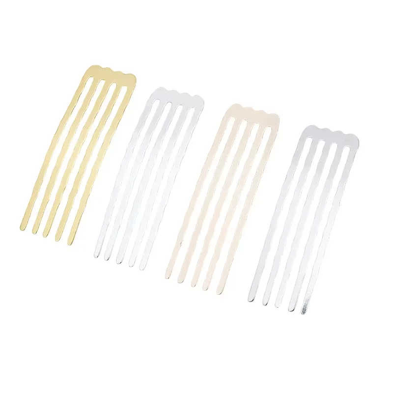 BoYuTe (100 Pieces/Lot) Metal Iron 5 Teeth Hair Comb Diy Jewelry Accessories Handmade Materials