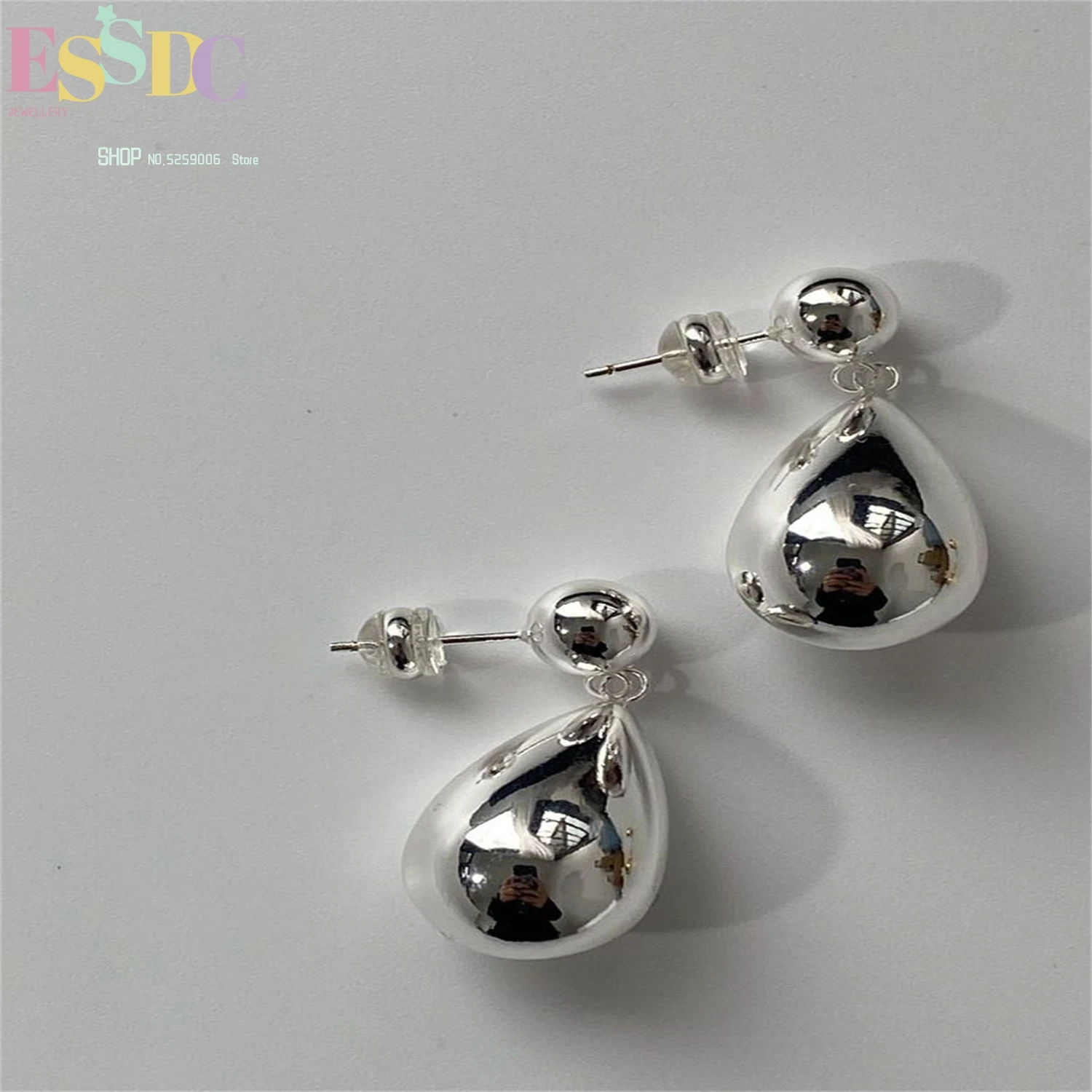 

Серьги-капли из металла для женщин, S-образные, в холодных тонах, минималистичные, изящные, элегантные, модные, наушники-клипсы, ювелирные изделия