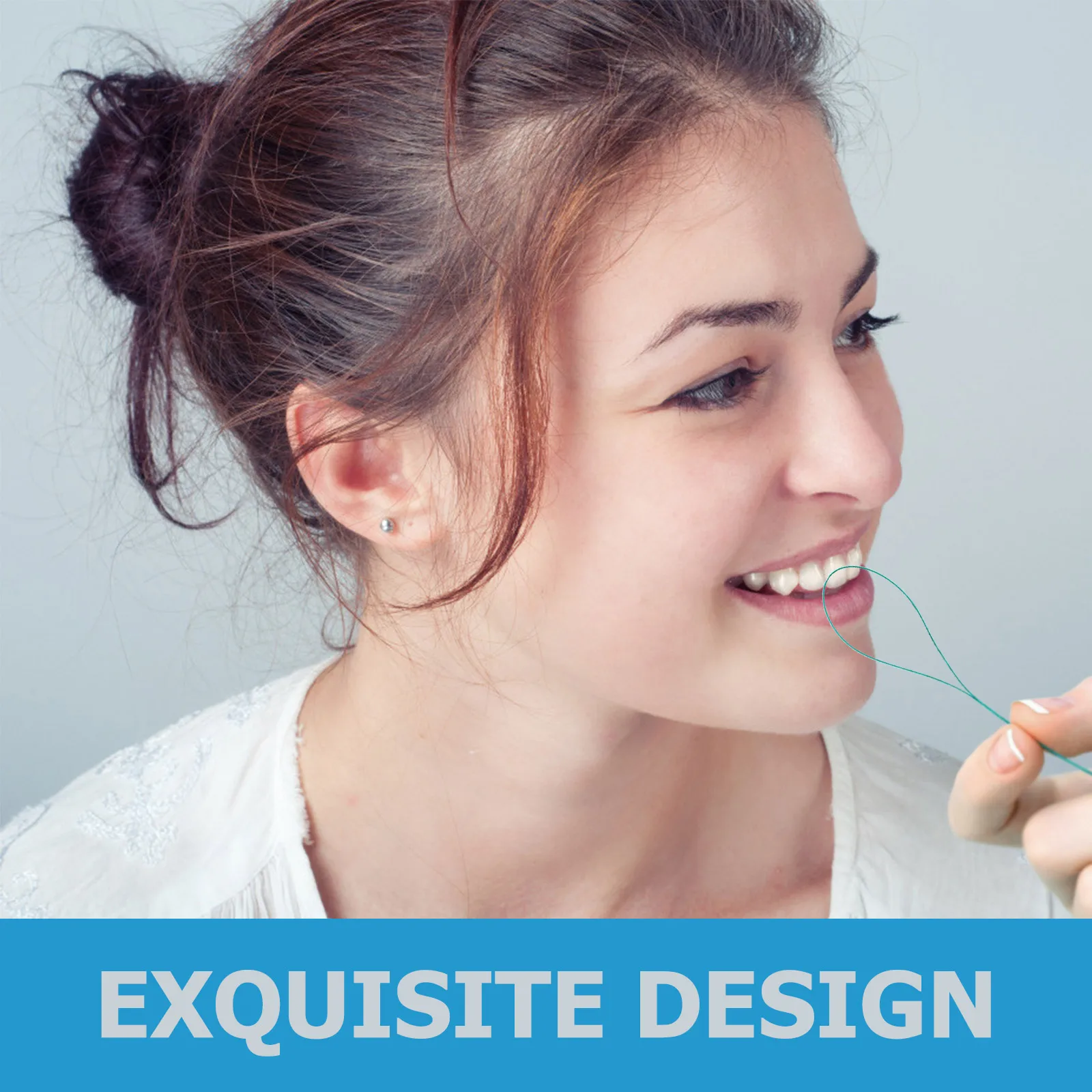 

105pcs Floss Threaders Orthodontic Teeth Cleaning Tools For Braces Bridges Implants Flexible Nylon Dental Hygiene Case