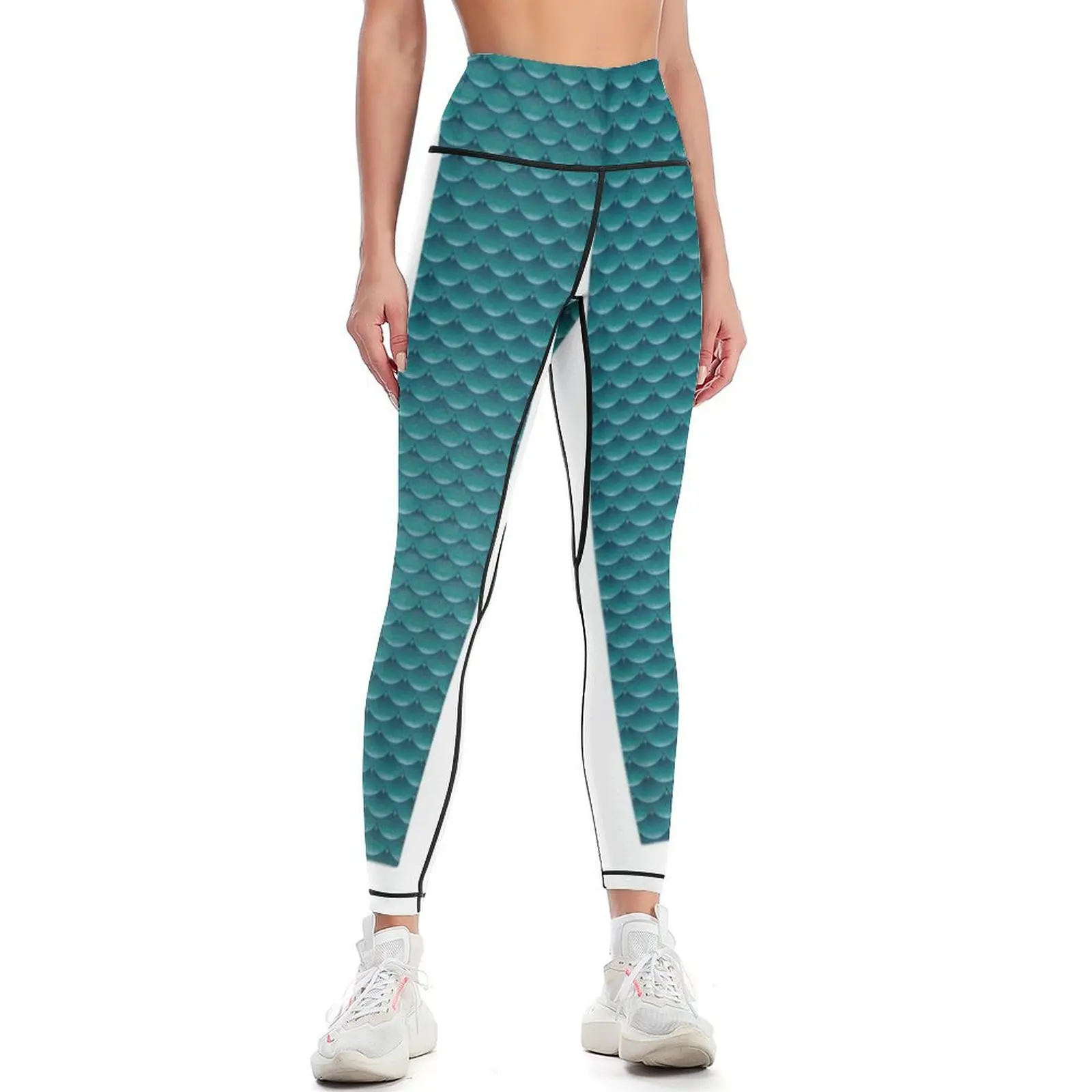 

Mermaid blue Leggings Pants sport harem pants sports shirts gym for physical Womens Leggings