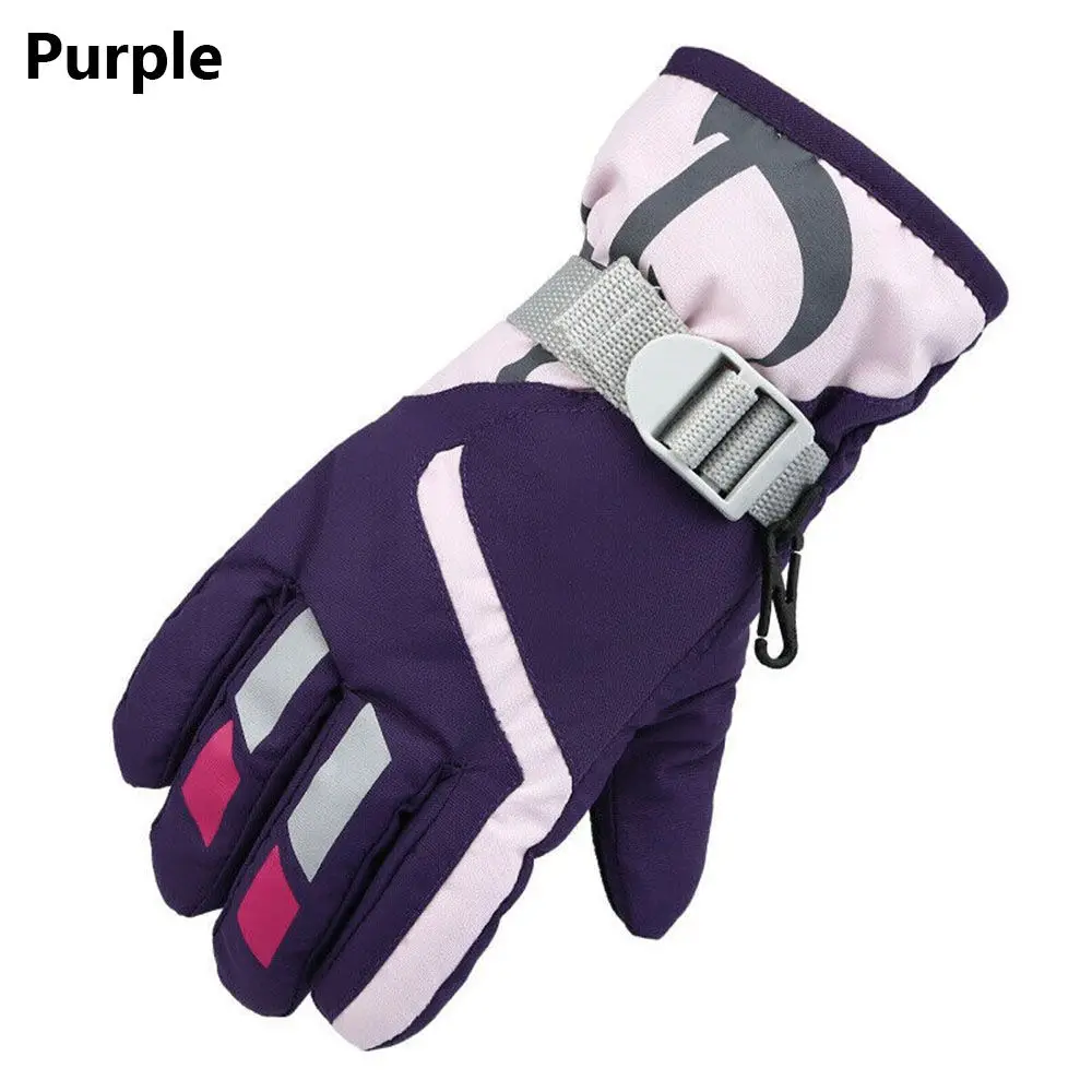 

Mountaineering Children Kids Non-slip Thicken Warm Windproof Waterproof Long-sleeved Mitten Snow Snowboard Children Ski Gloves
