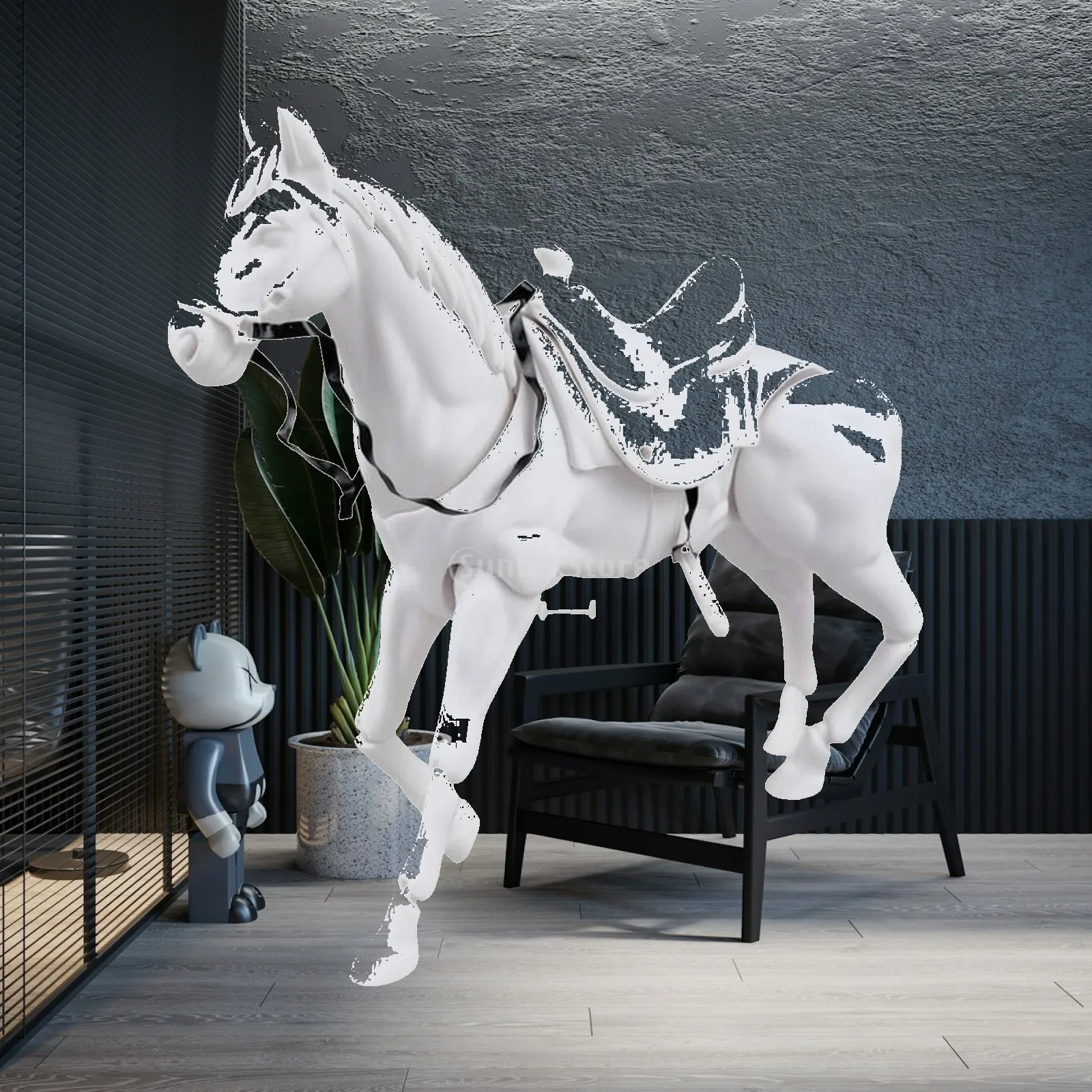 Articulated Horse Model Realistic Articulated Horse Figure Toy Customizable Display for Hobbyists, Painting Practice, Shelves