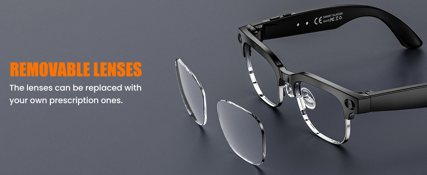 New Upgrade 800W Pixel Smart Glasses With Camera Video Recording AI Photo Recognition Call Language Translation Voice Sunglasses