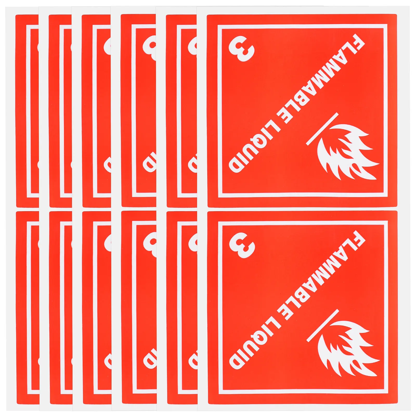 

20Pcs Liquid Warning Decals Adhesive Shipping Stickers Bright Color Reliable Safety Operation Warnings for Factory