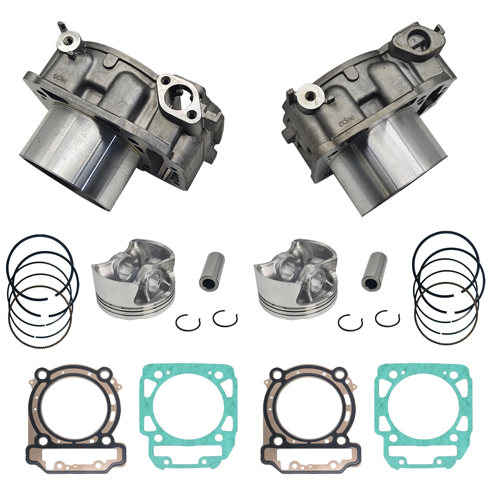 Front Rear Cylinder Piston Gasket Kit Bore Size 91mm for  1000 Commande Maverick Outlander 420623566 420623568 ATV UTV Parts