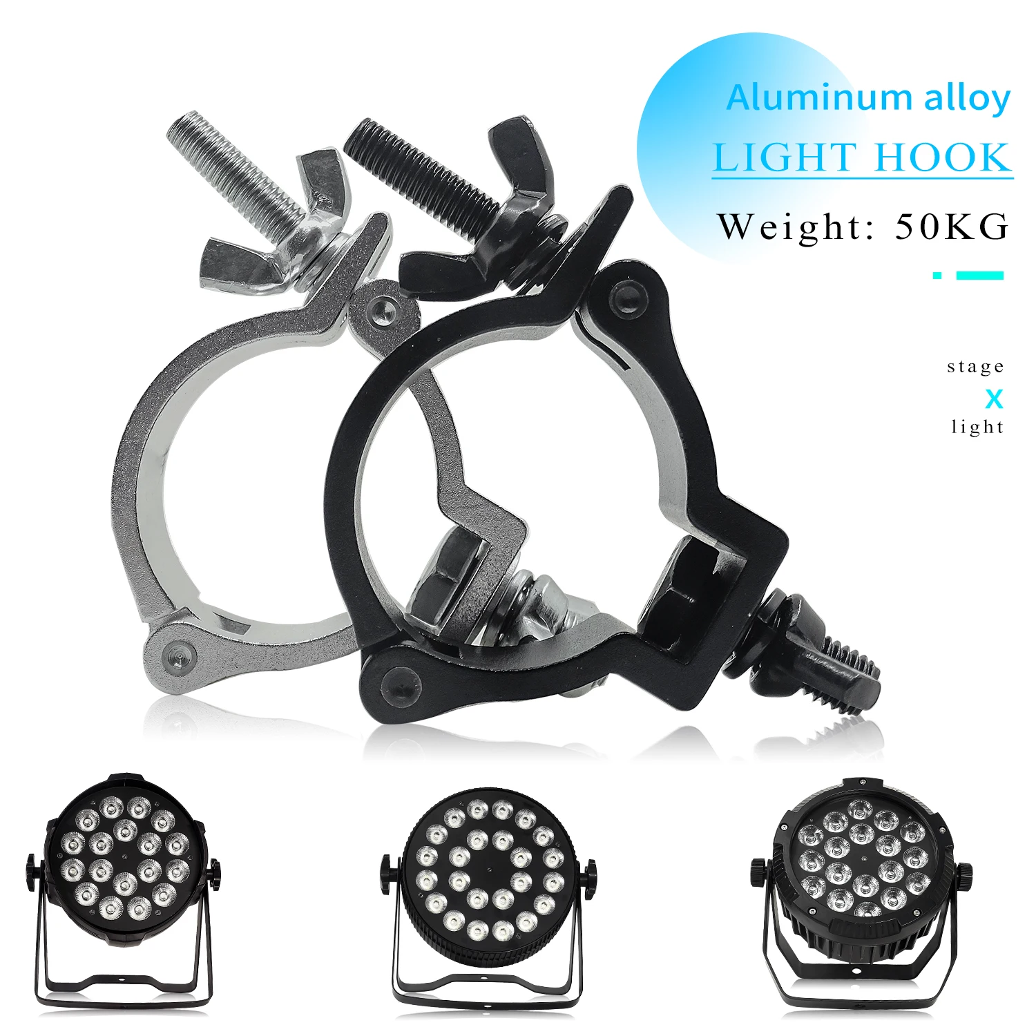 Aluminium Material Stage Light Hook LED Stage Effect Light Clamp Truss LED Par LED Moving Head Light Hooks Security Clamp