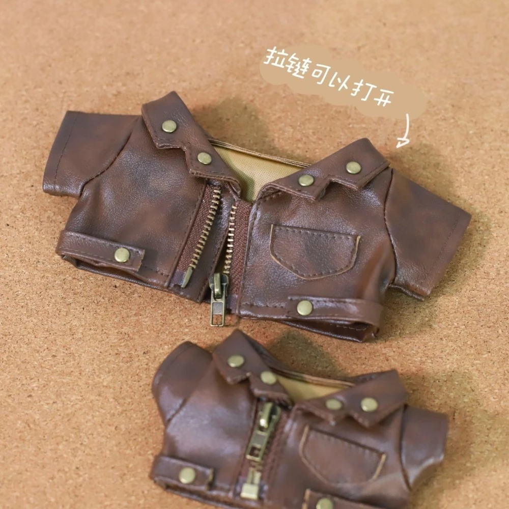 Retro-style Leather Jacket. 30cm/20cm/15cm/10cm Size Cotton Dolls' Universal Clothing, Top. - view 5