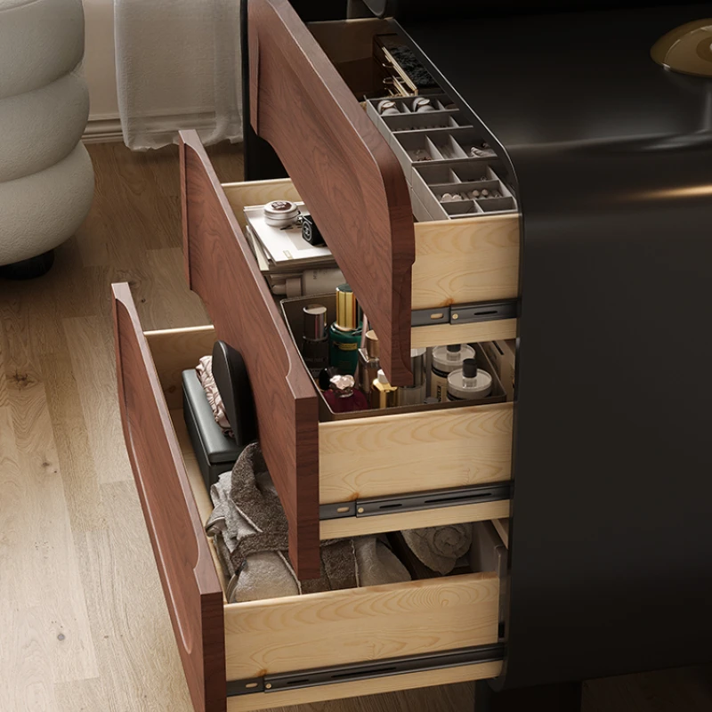 플립 북유럽 의자 세면대 테이블 검정색 작은 접이식 거울 소녀 서랍 드레서 캐비닛 의자 독특한 Coiffeuse 가구