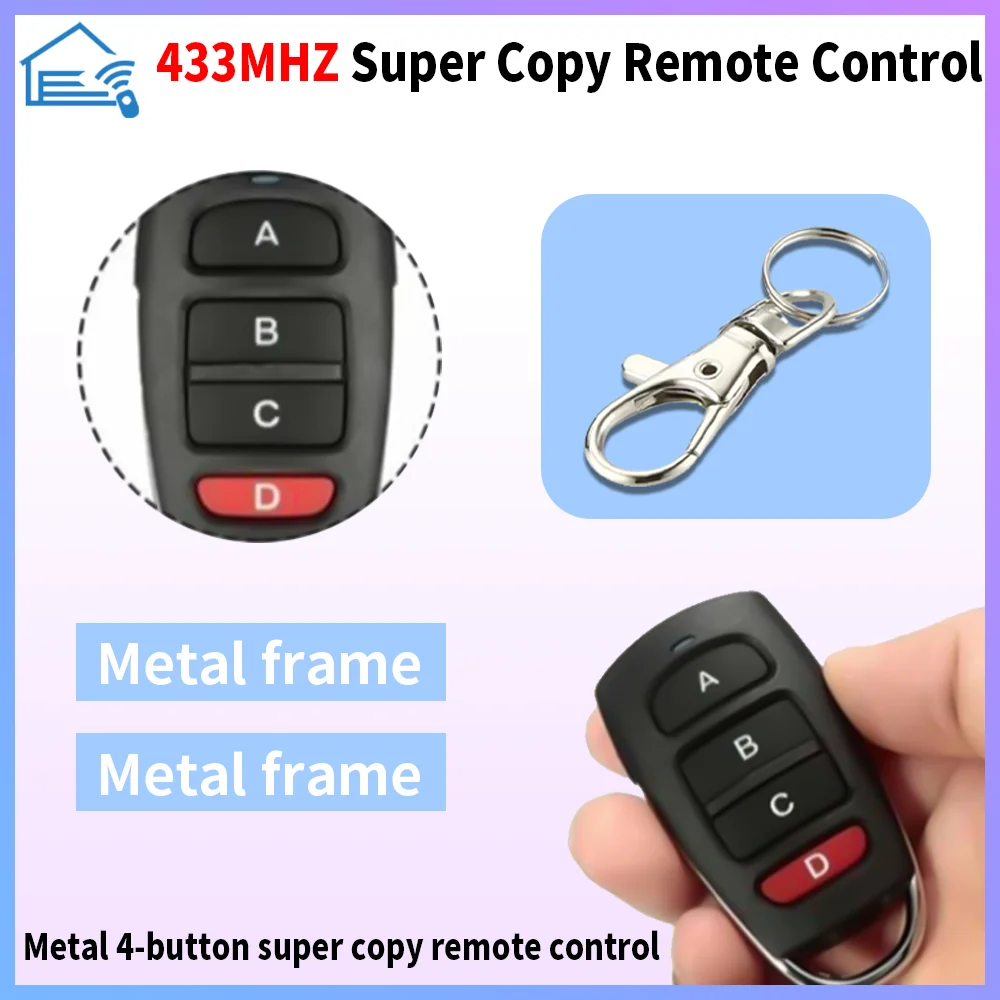 Wireless RF 433mhz Remote Control Copy Code Garage Door Gate Duplicator 433 Mhz Key Remote Opener