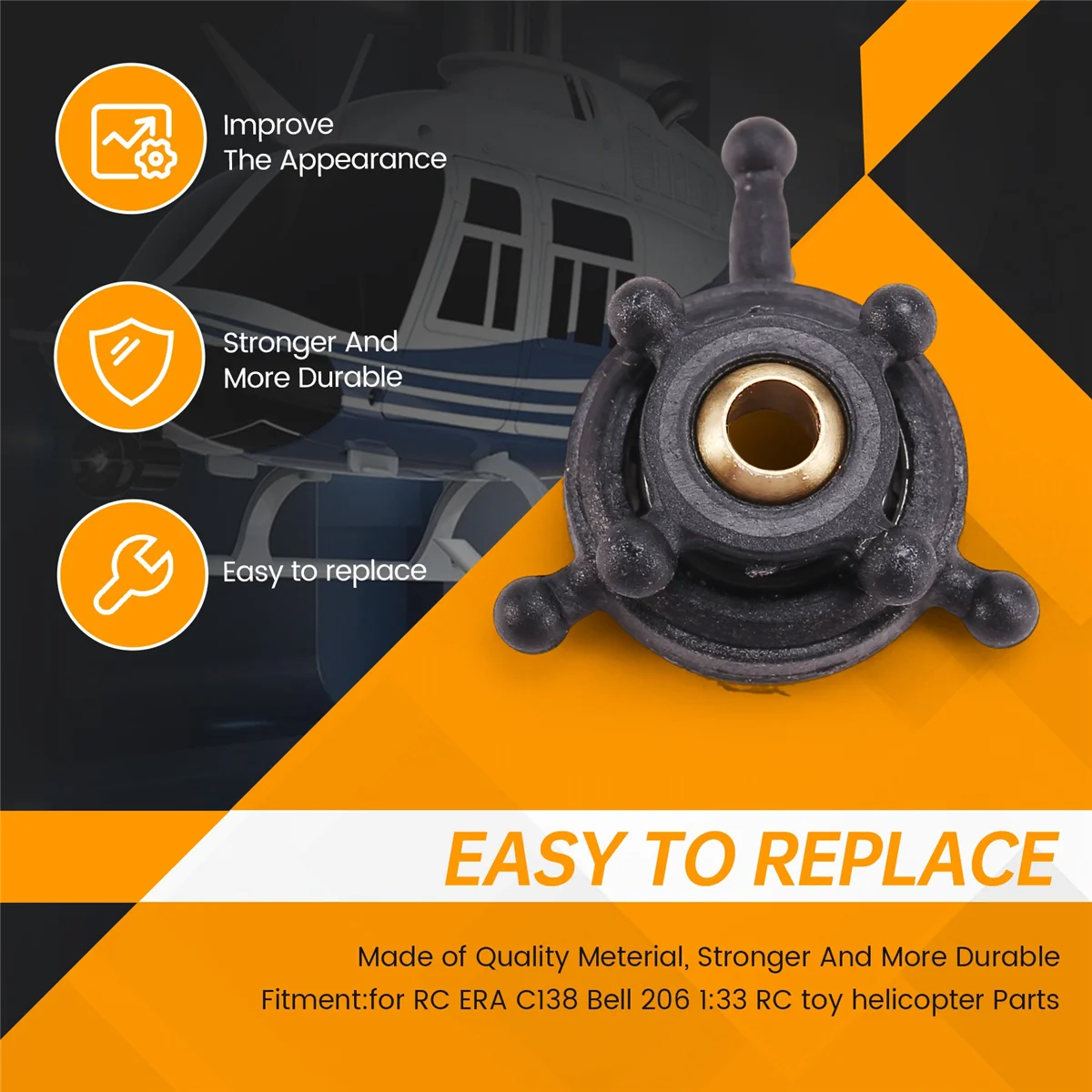 BAAA-RC لعبة هليكوبتر ترقية C138 عبر لوحة عدة ل RC عصر C138 جرس 206 1:33 لعبة تعمل بالريموت هليكوبتر أجزاء