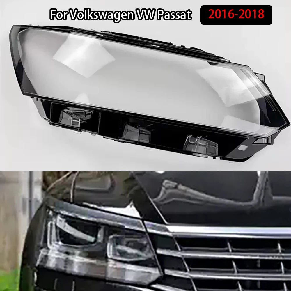 

For Volkswagen VW Passat 2016-2018 Headlamp Cover Transparent Headlight Shell Lens Plexiglass Auto Replacement Parts