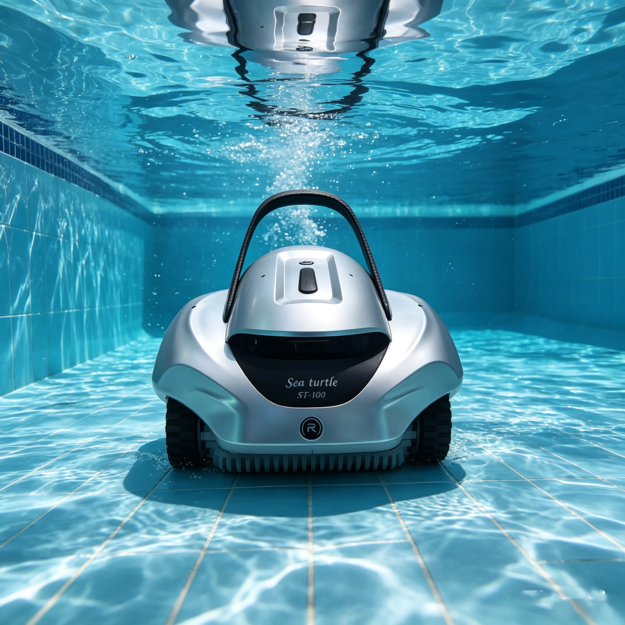 High Quality Automatic Cordless Robot Pool Cleaner Robotic Pool Surface Skimmer for Outdoor Pool Efficiency Use