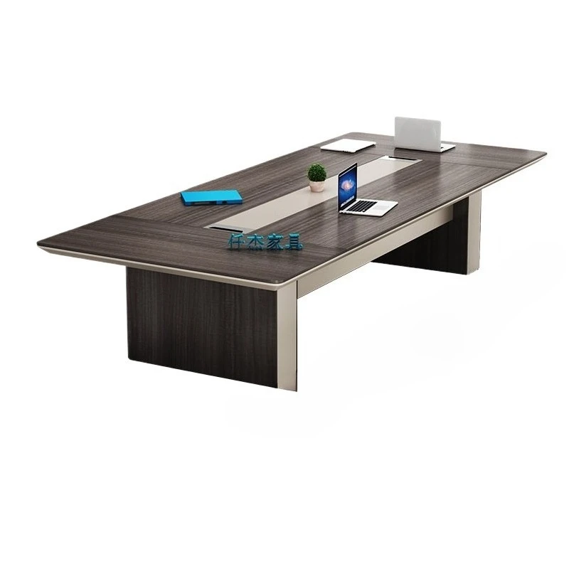 

LMM simple modern reception negotiation table and chair combination workbench rectangular meeting table