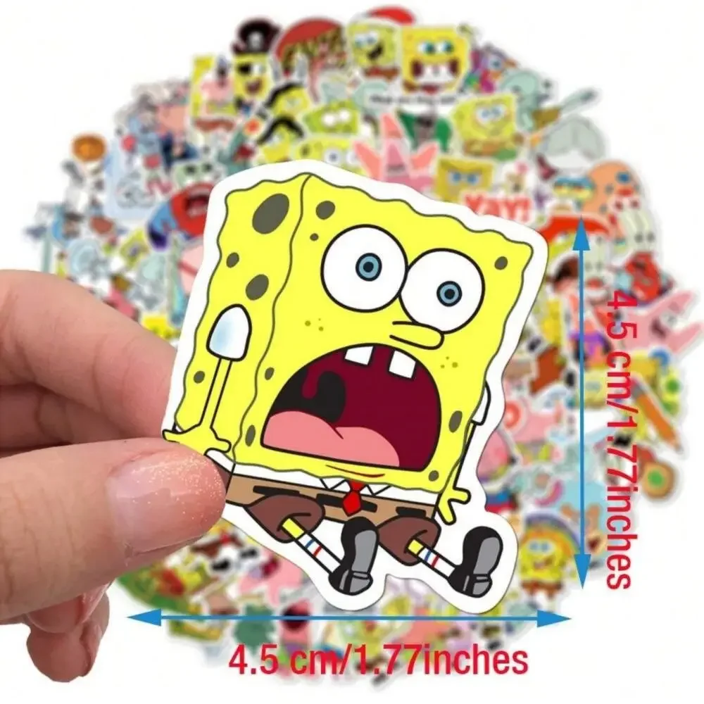 50 Stück SpongeBob Offiziell Lizenzierte Vinyl-Aufkleber Hochwertige Tentakel-Aufkleber für Wasserflaschen Wasserdichte DIY-Aufkleber – Detail 3