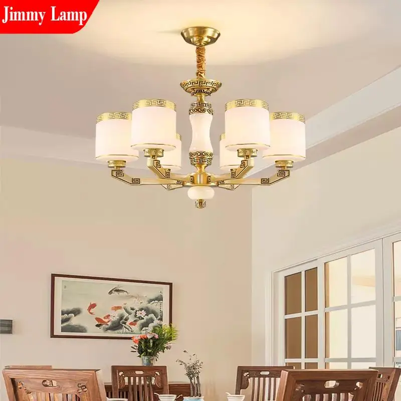 

Nordic Luxury High-end Copper LED Living Room Pendant Light Light Restaurant Light Home Duplex Villa Lighting Fixtures