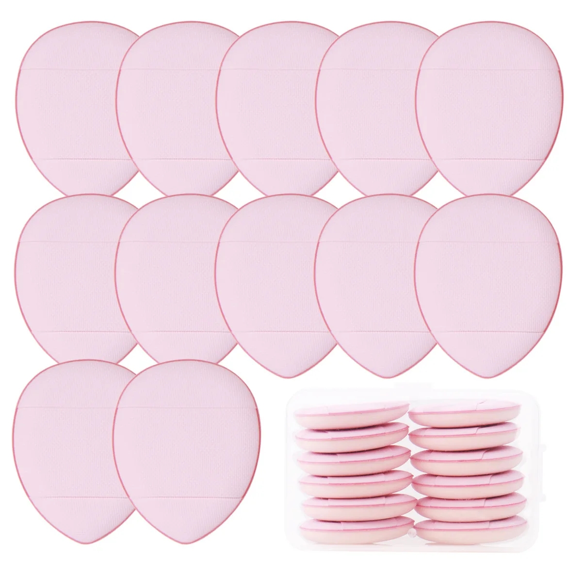 ZOREYA Finger Powder Puff Thumb Cushion Concealer Fingertip slipper Finger Set 12 pieces mini Makeup Powder Puff box