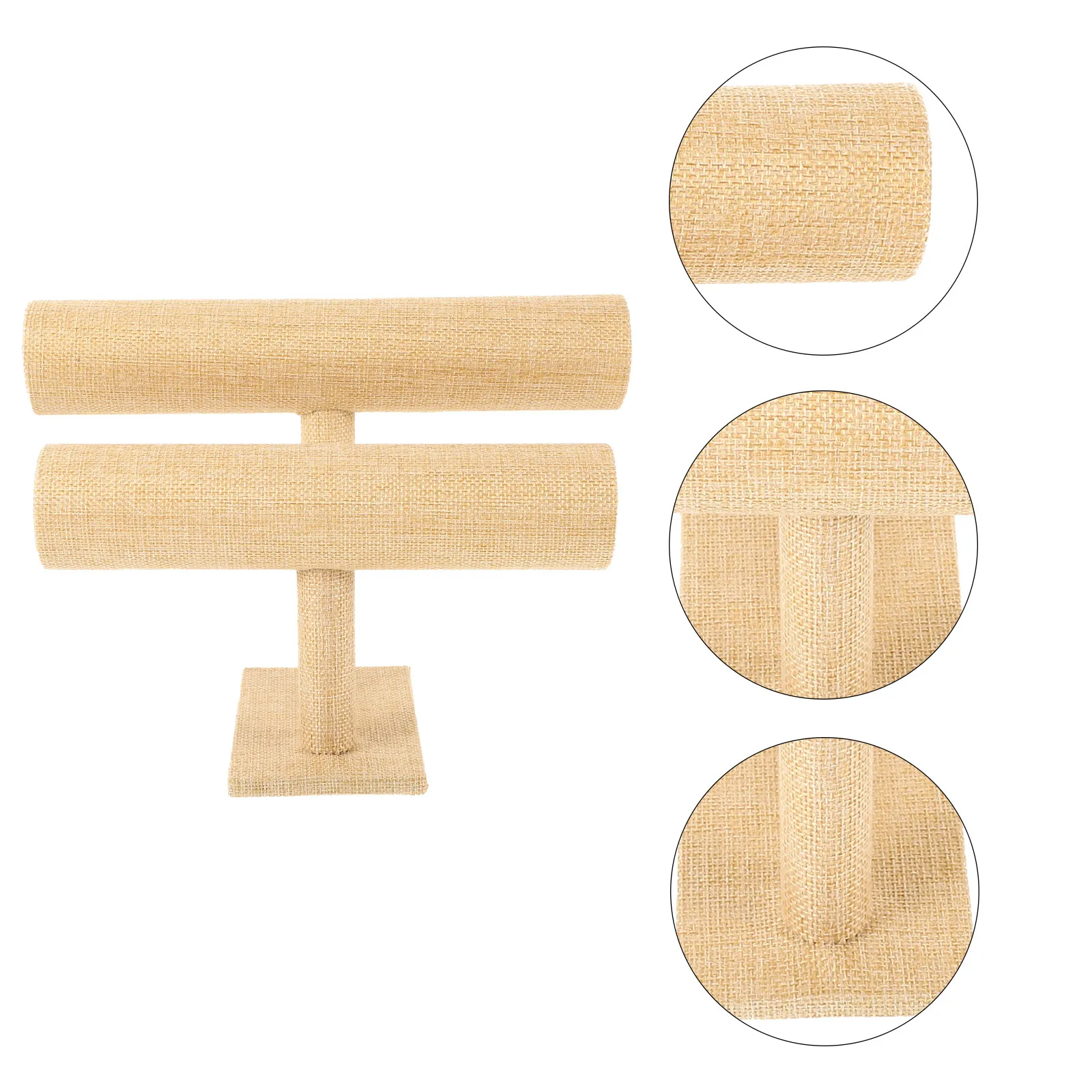 

Подставка для браслетов и ободков для волос, 2-уровневая, легкая, в деревенском стиле, органайзер для хранения украшений, декоративный держатель для бижутерии