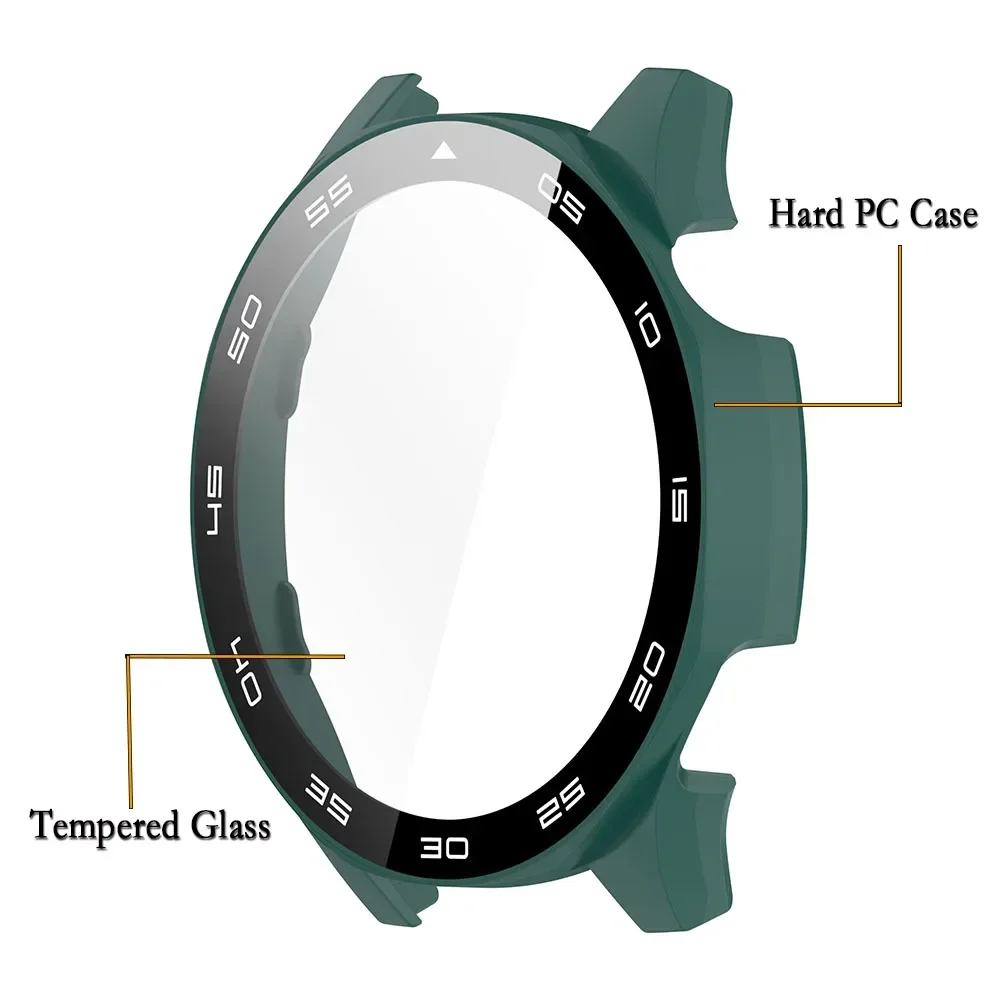 For Huawei Watch GT5 46mm Protection Cover 2-in-1 Protective Case With Screen Protector Glass Watch Shell With Tempered Glass