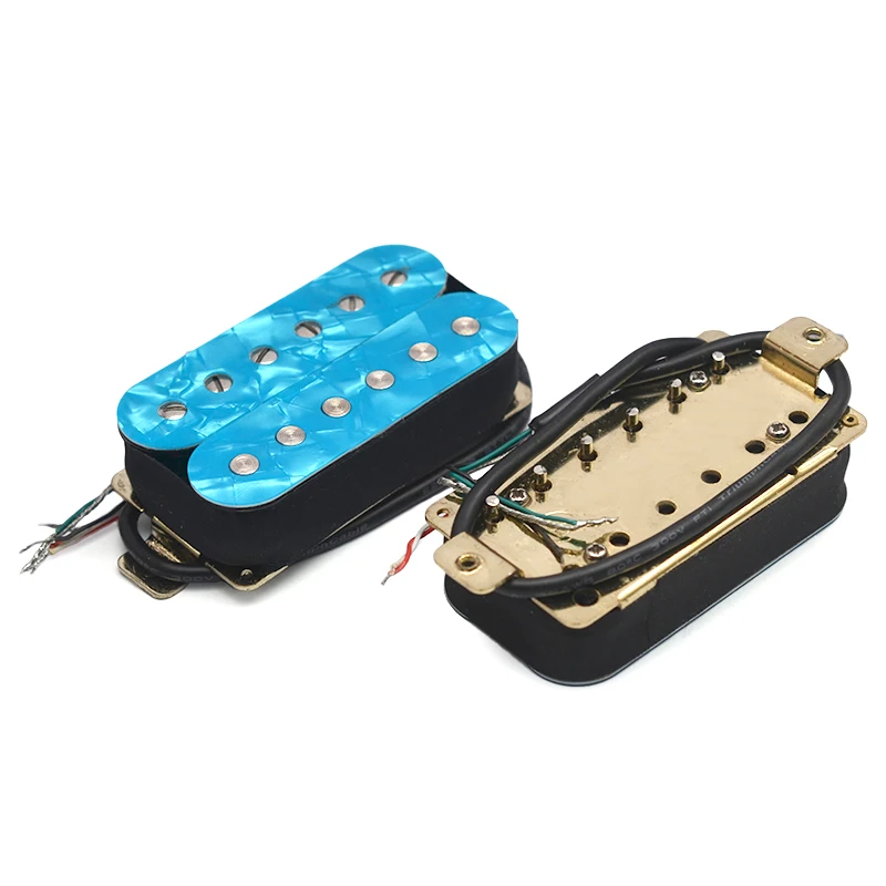 Blue Pearl 6 String N7.5K/B15K Output Electric Guitar Humbucker Adjustable Screw Dual Coil Guitar Coil Spliting Pickup