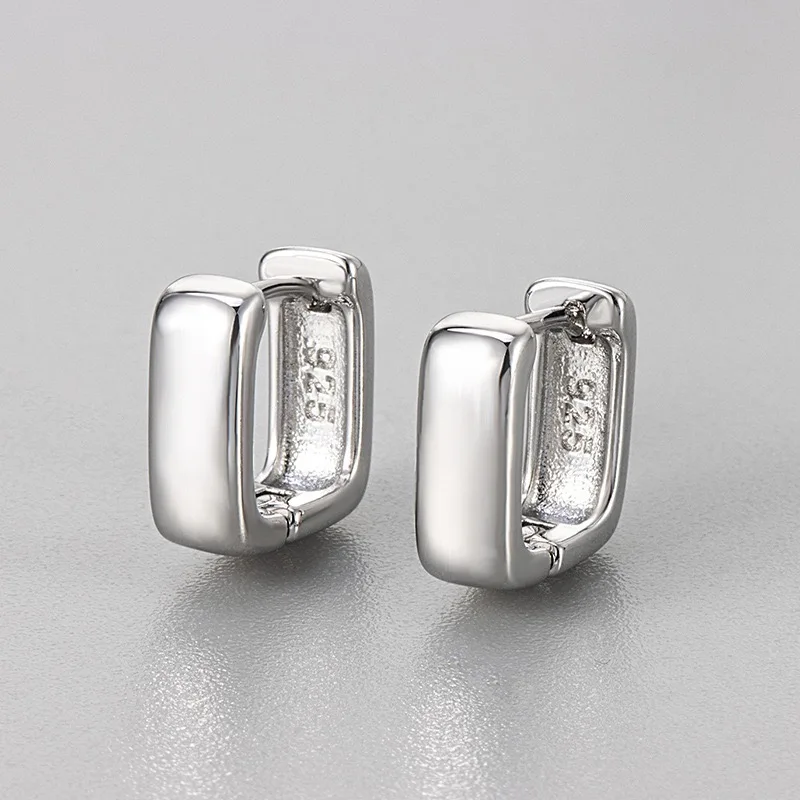 925 فضة أقراط للنساء هندسية التسلق الذهب ساحة القرط الأزياء والمجوهرات هدية حفل زفاف pendientes