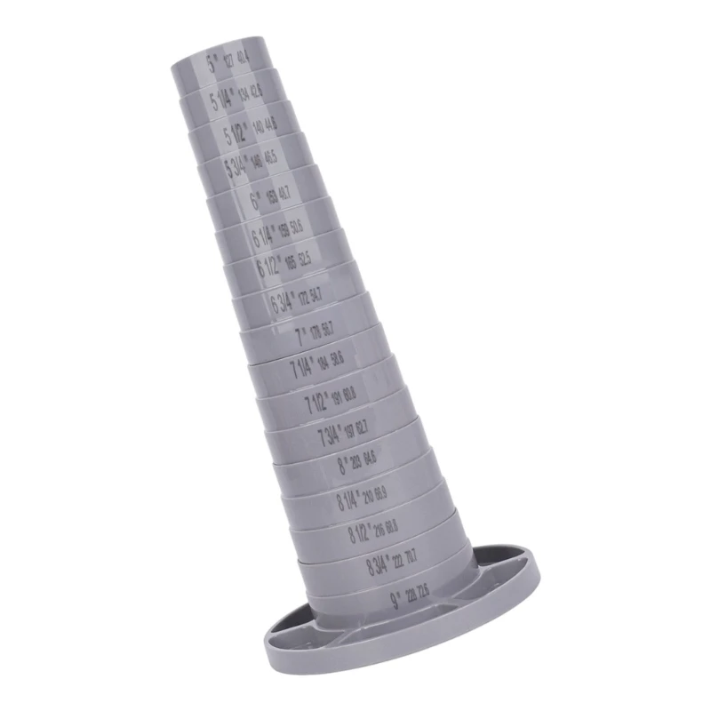 Bracelet Size Tool Tower 5 to 9 Inch Stepped Bangle Gauge with Inch and Metric Markings for Jewelry Counter Use E0BF