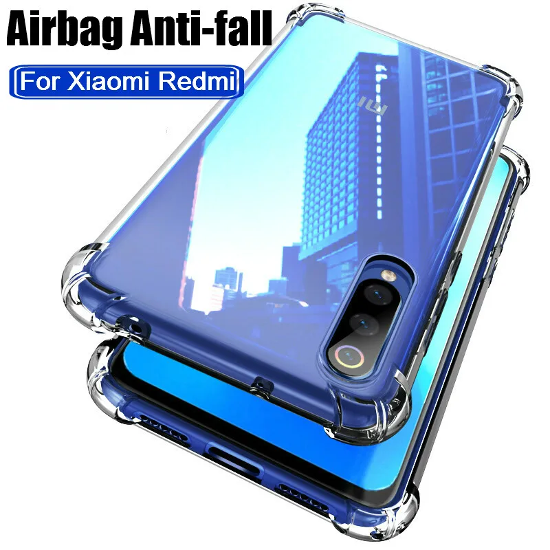 Airbag Anti-caída de teléfono caso para Xiaomi mi 9T Pro CC9E mi 8 A2 A3 lite rojo mi K20 Nota 5 5 5 6 6 7 Pro rojo mi 7A de silicona TPU cubre