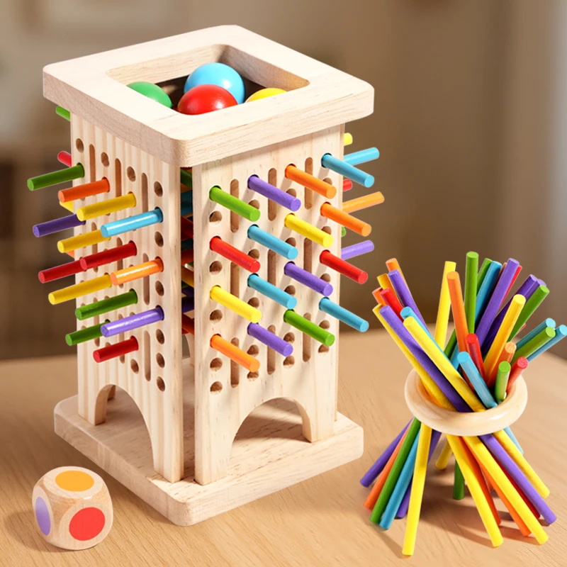 

Wooden Stick Drawing Game Kids Montessori Sensory Fine Motor Skills Toy Parent Child Interactive Balance Battle Game Puzzle Toy