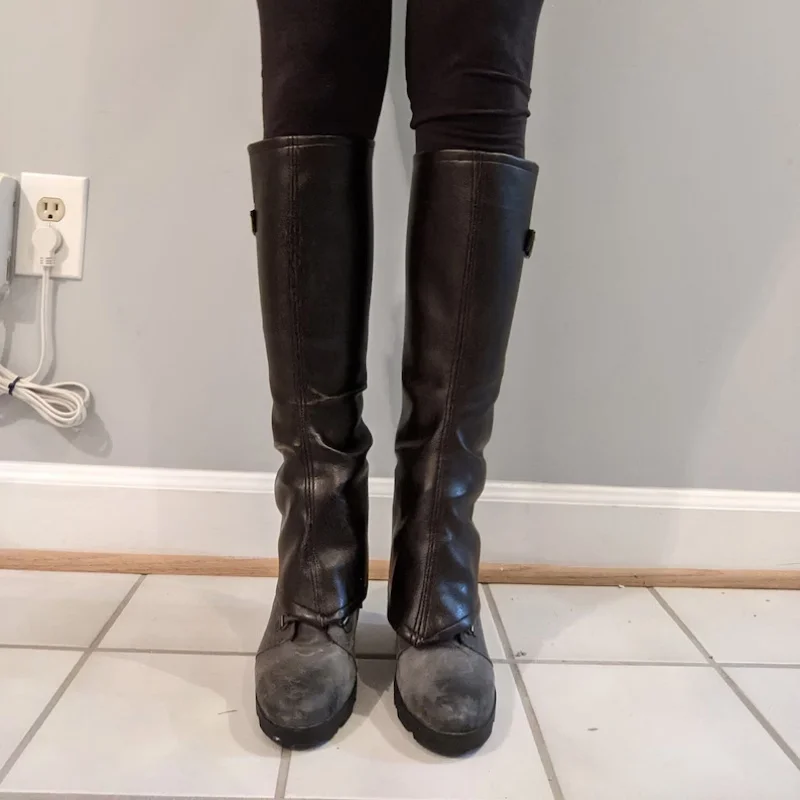 PU-Beinschutz, Steampunk-Krieger-Schuhüberzug, mittelalterlicher, gotischer Schuhüberzug für Maskerade, Ritterkostüm, Accessoire, Cosplay-Requisite, für Damen und Herren. – Detail 4