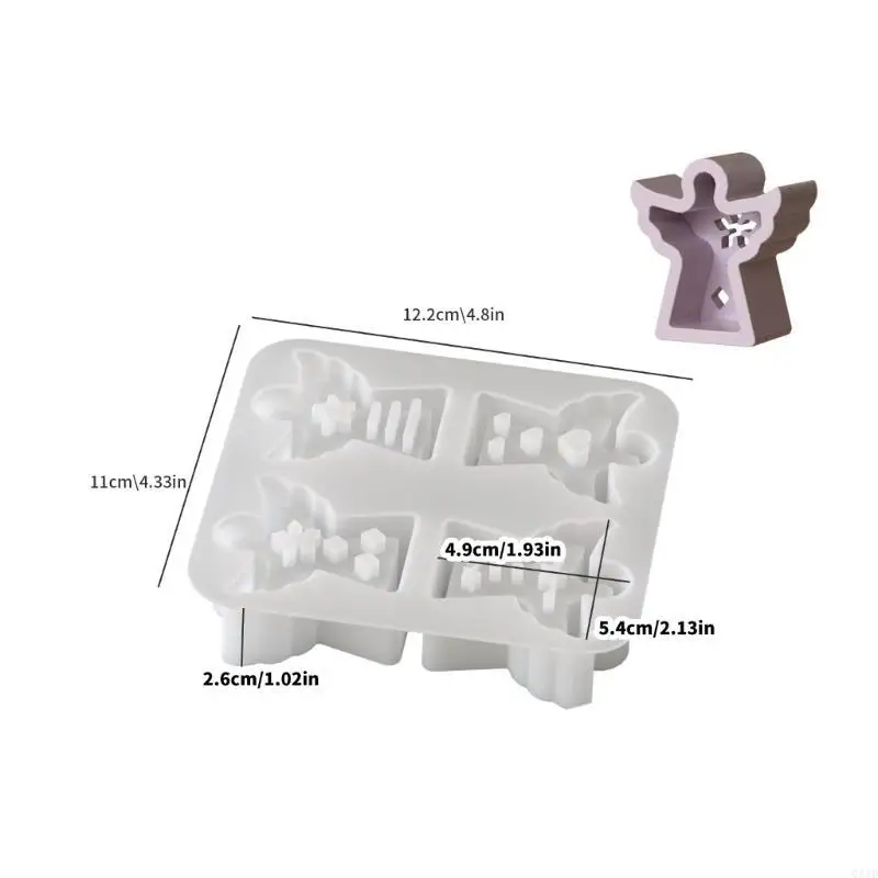 4 نمط الملاك مصباح الغلاف الجوي قالب من السيليكون لتزيين الشمعدان #6