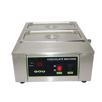 2-Tanks Commercial Chocolate Melting Machine,Electric Chocolate Melter Warmer for Chocolate/Milk/Coffee/Soup Melting pot furnace