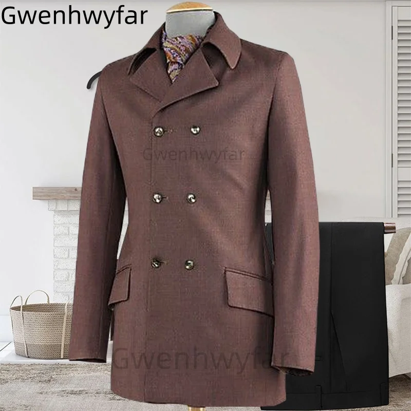 

Gwenhwyfar Ivory Men's 2-Piece Suit Flat Collar Fit Formal Dress Regular Fit Prom Wedding Dress with Pants