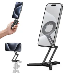 CAMOLO for Magsafe Magnetic Pocket Phone Tripod Foldable Phone Stand Magnet Quick Mount Tripod for iPhone 16 15 HUAWEI Xiaomi