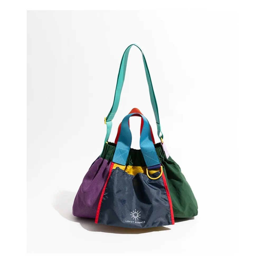 

Сладкая, свежая, универсальная сумка для пельменей с цветными блоками, сумка-тоут, складная сумка через плечо из дофамина, сумка через плечо