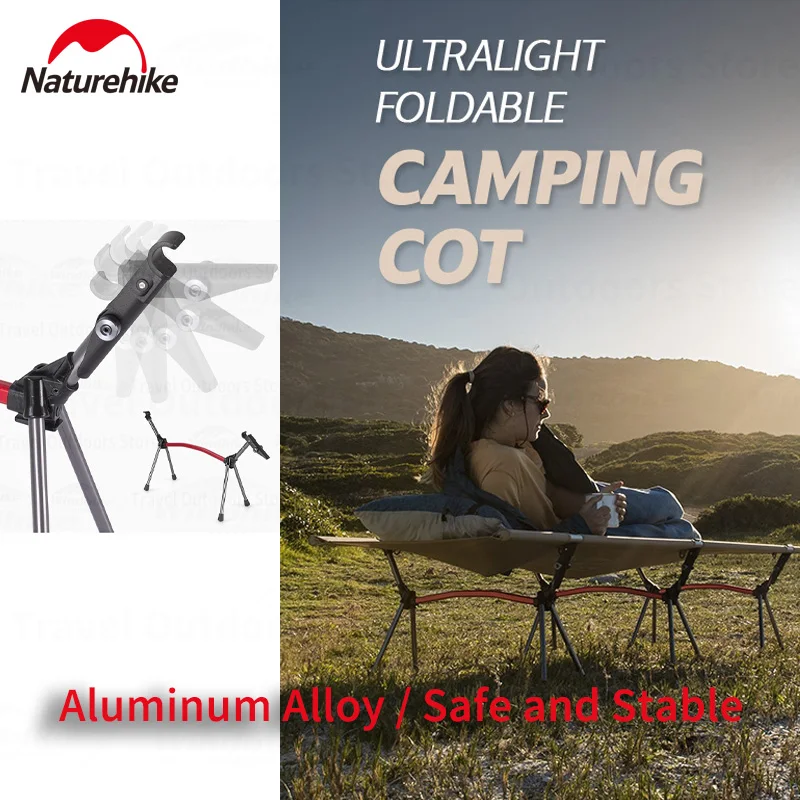 

Naturehike Camping Cot Folding Camping Bed Portable Outdoor Bed Comfortable Sleeping Cots for Adults & Kids Camping, Travel, RV
