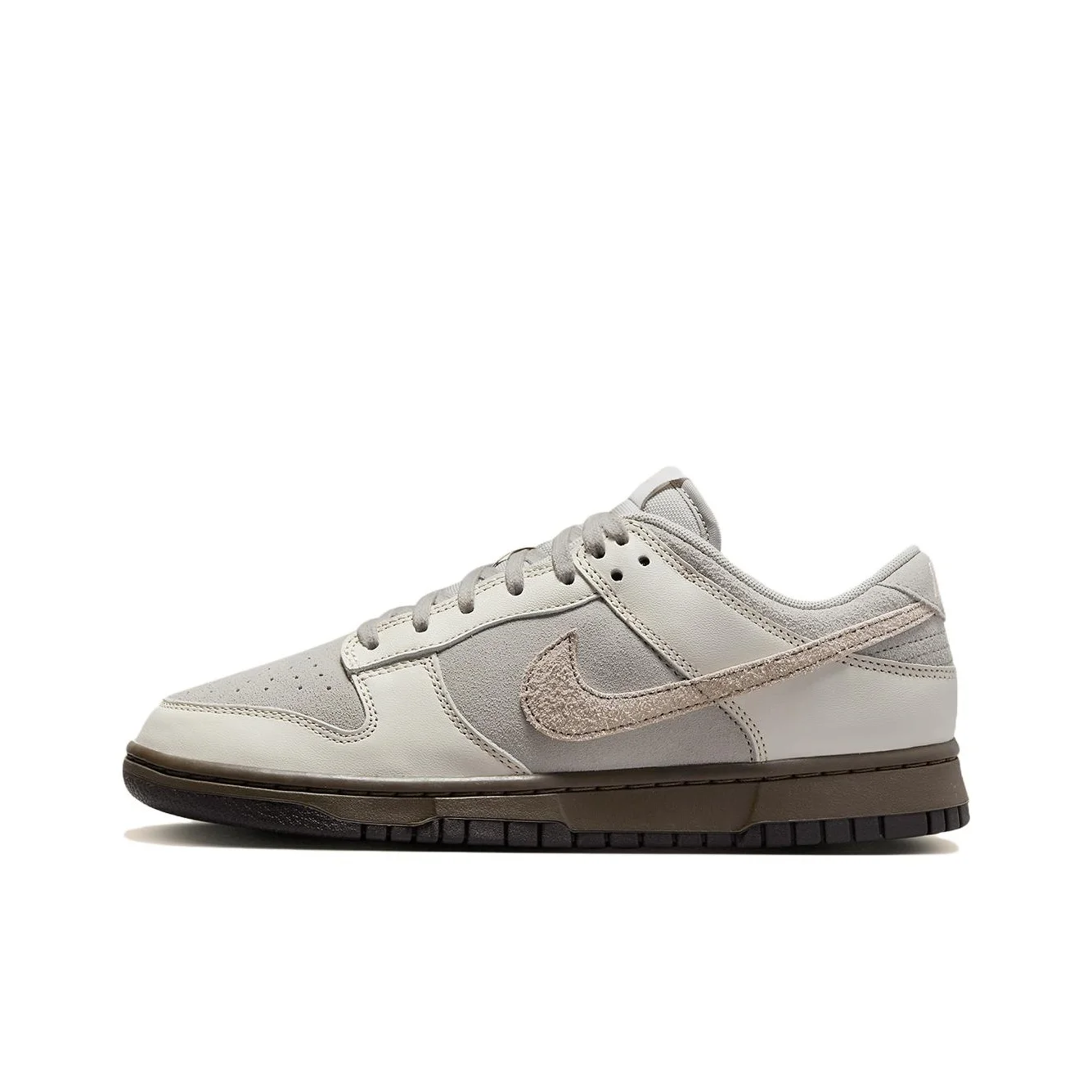Nike Dunk Leather Low top Skateboard Shoes Men's Gray FD9746-001