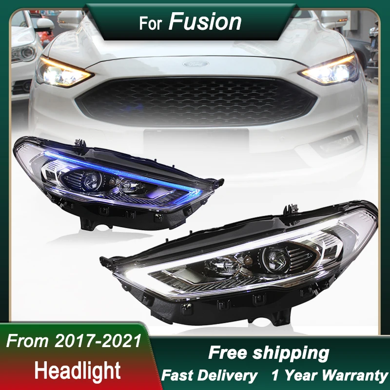 

Car Headlights For Ford Fusion 2017-2021 Mondeo FULL LED Head Lamp DRL Dynamic Signal Lamp Head Lamp Front light Assembly