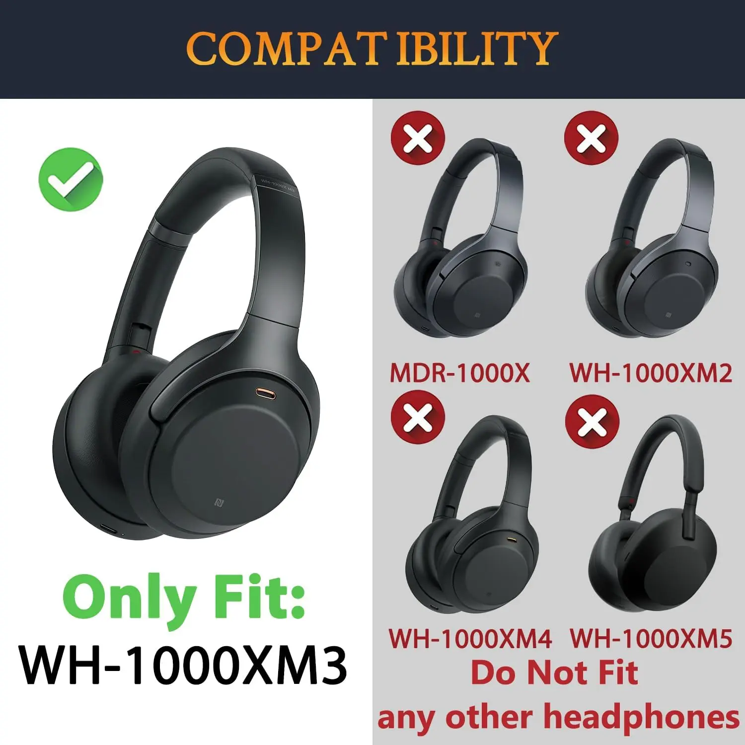 ソニー WH-1000XM3 ヘッドホン交換用ヘッドバンド、ヘッドストラップ