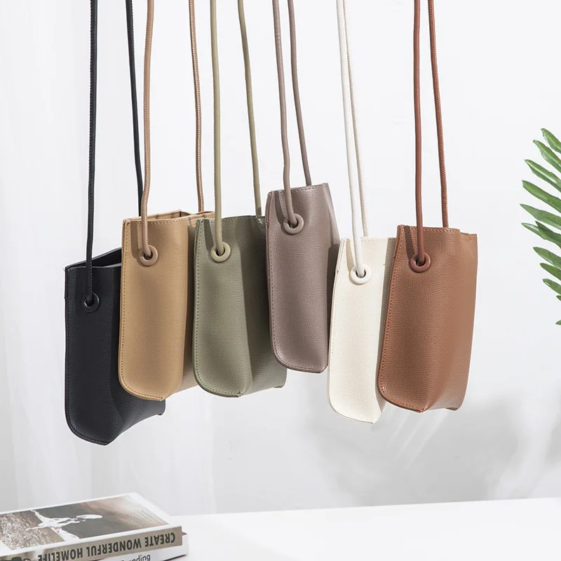 New vertical mobile phone bag women's fashion simple small body bag ins Japanese mini diagonal cross small bag