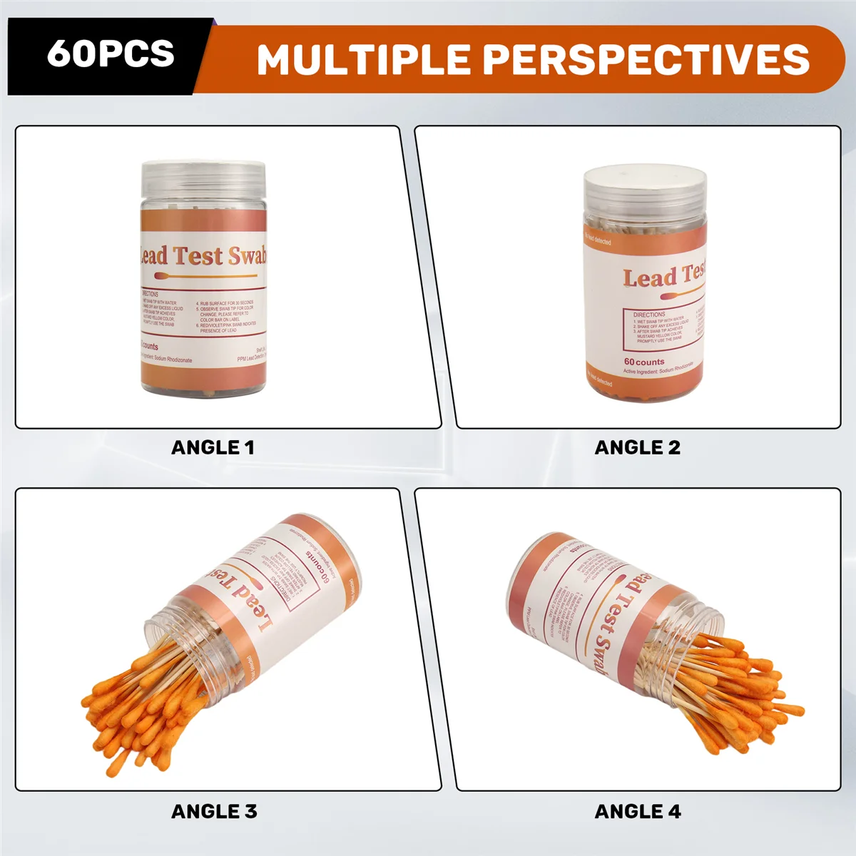 A06K Lead Paint Test Swabs Kit: 60-teiliges Lead Test Kit Swabs, Home Lead Test Kit, Lead Check Swabs, Lead Testing