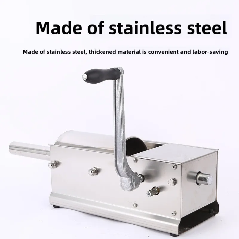 Horizontal Dual‑Speed Stainless Steel Sausage Stuffer Household Sausage Filler for Homemade Sausage Salami
