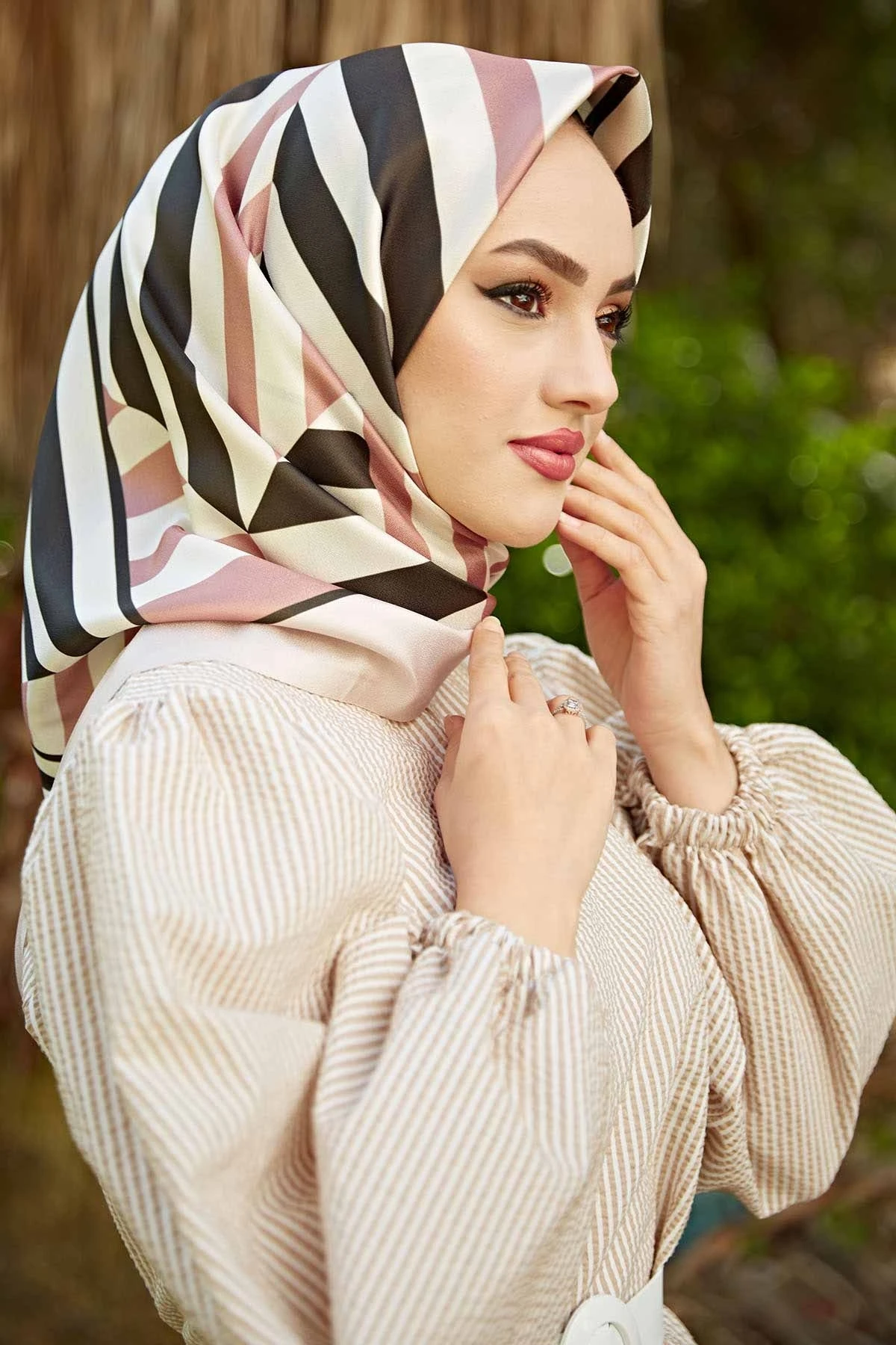 Decorated Taffeta Scarf E-Winter Autumn 2021 Muslim Women Hijab headscarf islamic Turkey