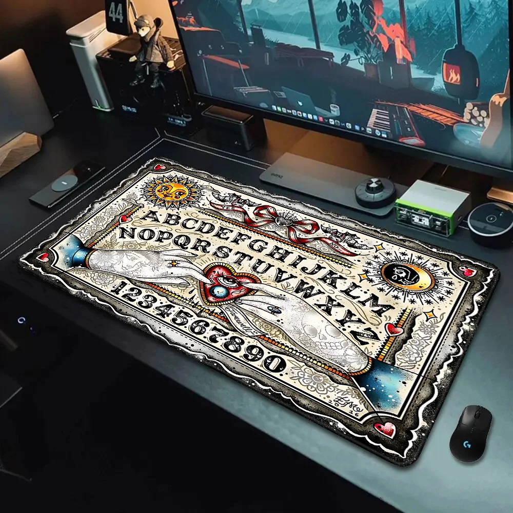 Ouija Board Mousepad HD Printing Computer Gamers Locking Edge Non-slip Mouse Pad XXL90x40cm Keyboard PC Desk Pad