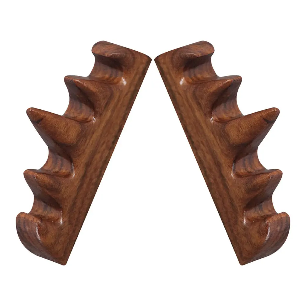 

2Pcs Exquisite Wooden Calligraphy Brush Holder Mountain Shape Rest Organizing Brushes Enhancing Workspace Efficiency Office