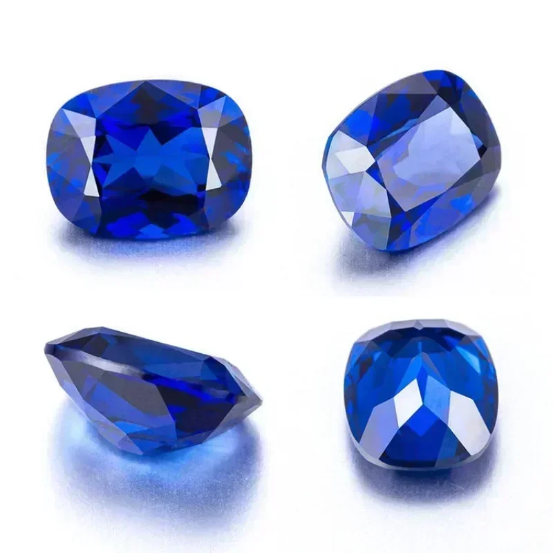 

Lab Grown Sapphire Royal Blue Color Rectangular Cushion Shape Charm Gemstones for Diy Jewelry Making Selectable AGL Certific