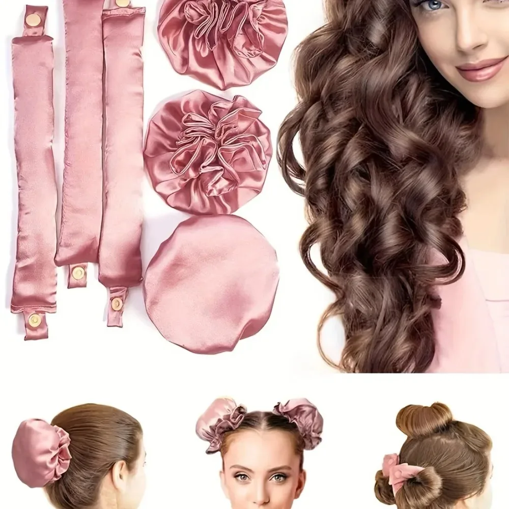 3pcs New Large Wave Lazy Hot Roller Set Sleeping Hair Curling Tool No Heat Non-Damaging  Hair Curling Iron Care Styling Tool
