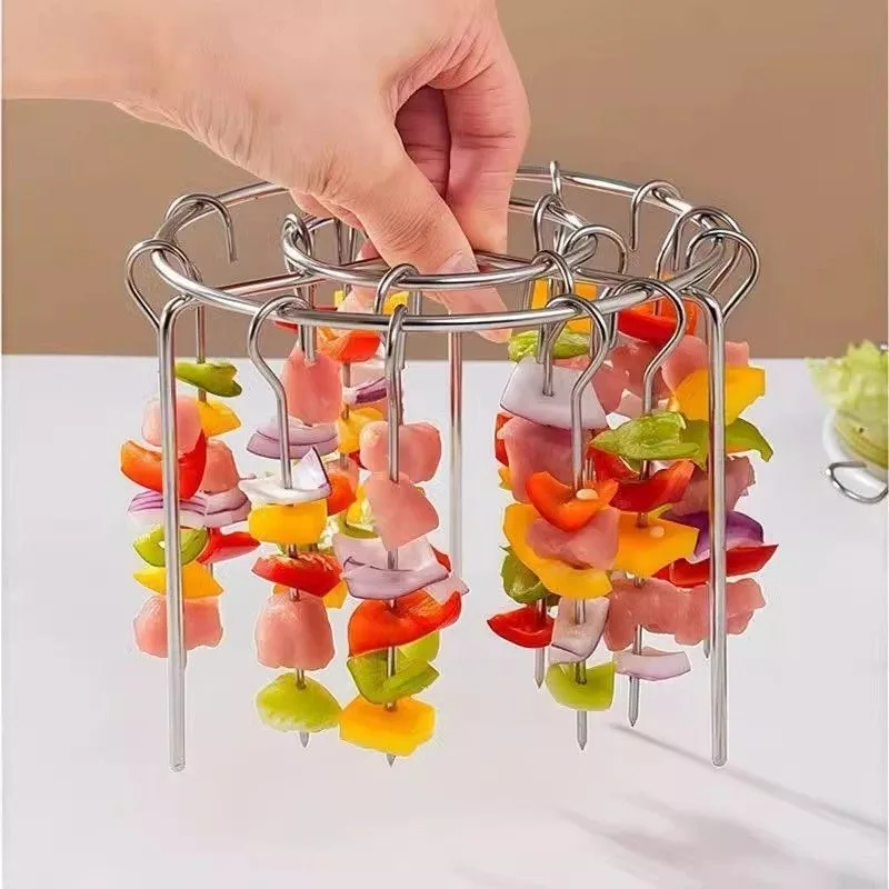 Air Fryer Grill, Oven Accessories Stainless Steel Vertical Grill Barbecue Sign, Kitchen Household