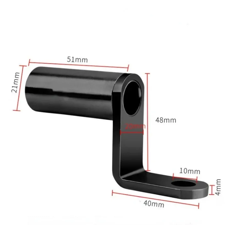 Motorcycle Phone Holder Handlebar Stand Cellphone Stand Rearview Mirror Mount Extender Bracket Universal Aluminum Alloy Clamp