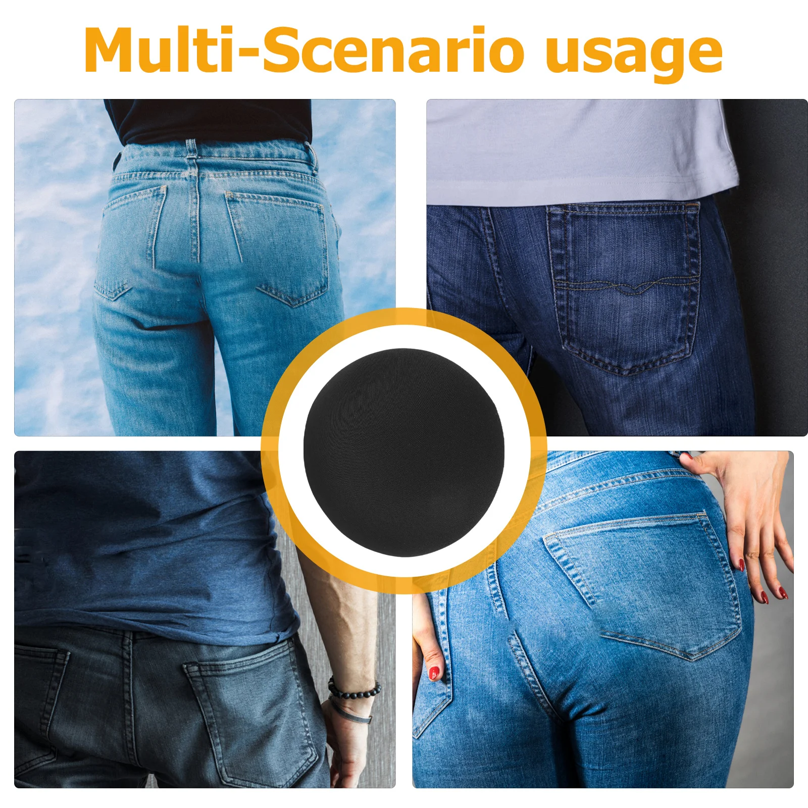 1 زوج الرجال منصات المؤخرة قابلة لإعادة الاستخدام الأرداف محسنات إدراج تصميم مريح غير مرئي ل كروسدرسرز سحب كوينز مرنة الورك #5